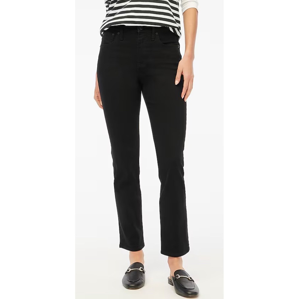 J. Crew  Tall Essential Straight Jean All Day Stretch 29 Black BT023